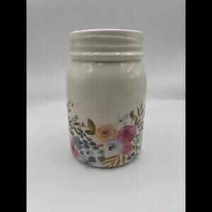 Floral Mason Jar Vase